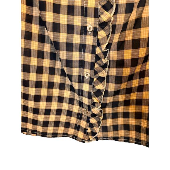 Pendleton Airy Cotton Blue Checkered Sleeveless Shirt XL - Picture 8 of 9